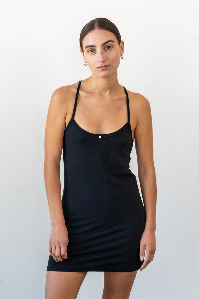 Daisy Cami Dress - Black - Organic Cotton Daisy Cami Dress - Black - Organic Cotton