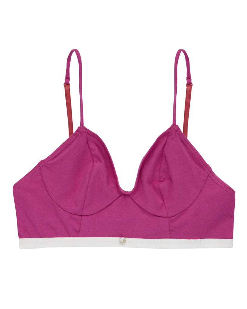 Aya Bralette - Orchid - Organic Cotton- SIZE S TO 2XL