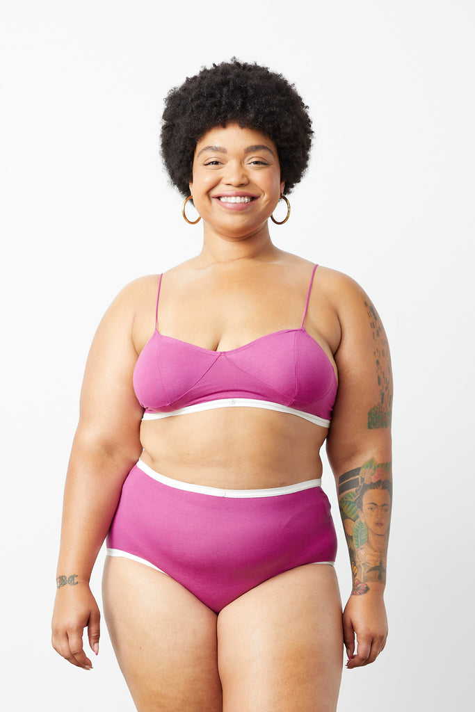 Astra Hi-Waist Brief- Orchid - Organic Cotton- SIZE S TO 2XL