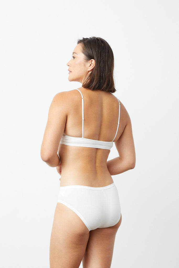Lila Bikini Brief- White- Organic Cotton