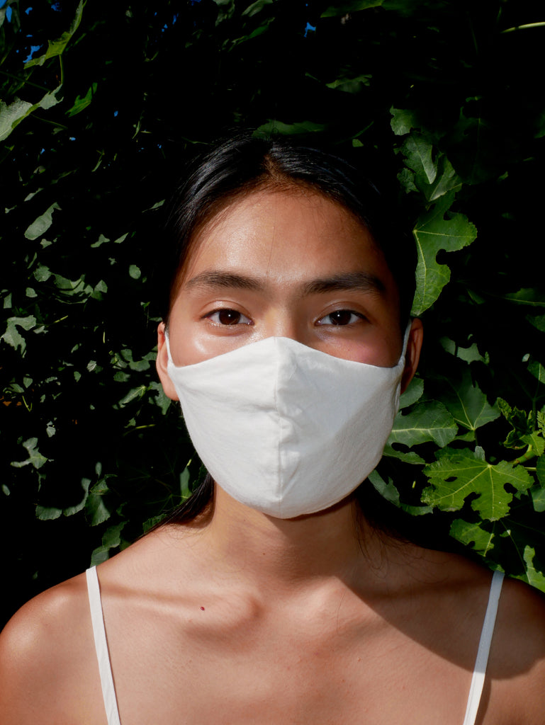 Zero Waste Tie Mask - Natural/Ochre-botanica workshop